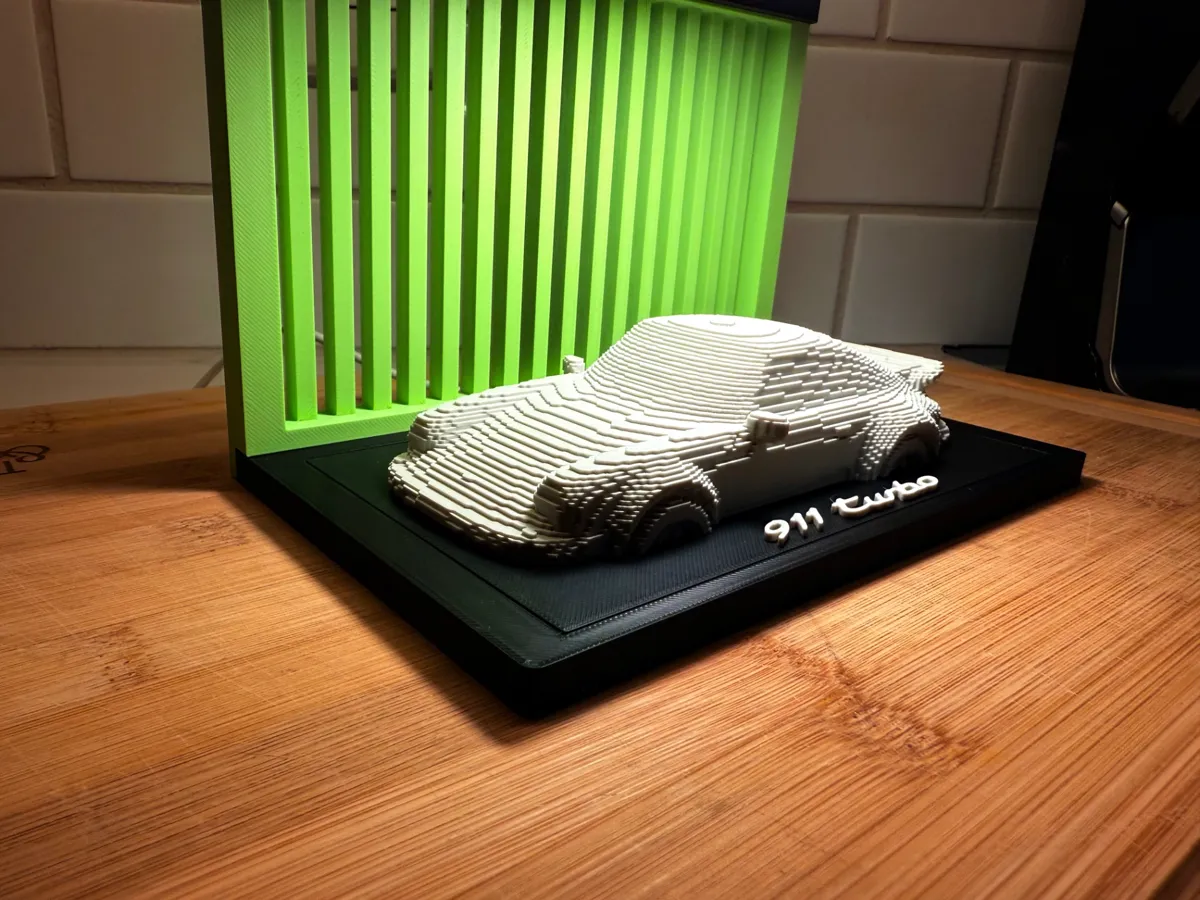 Pixelated Porsche 911 Turbo Wall Art