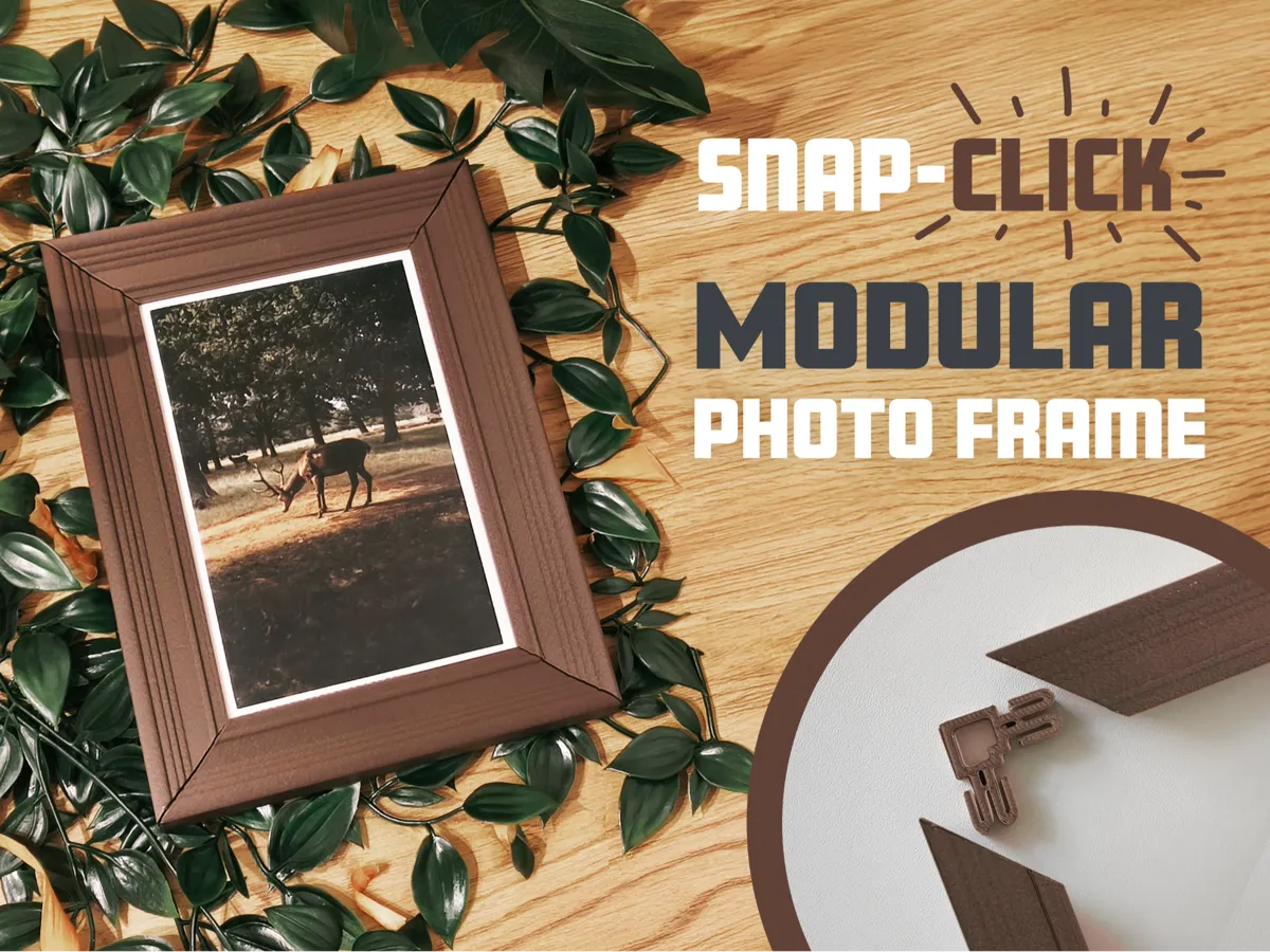 Snap-Click Photo Frame - Darkwood Grain