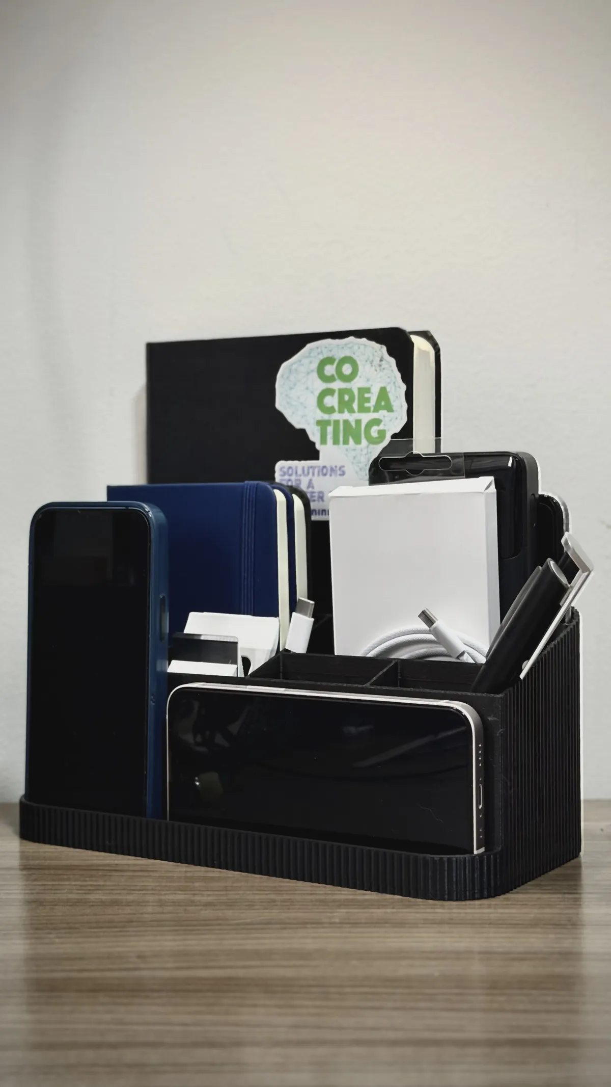 Ribbed Desk Organizer, photo 3 of 4 - Ribbed Desk Organizer Household