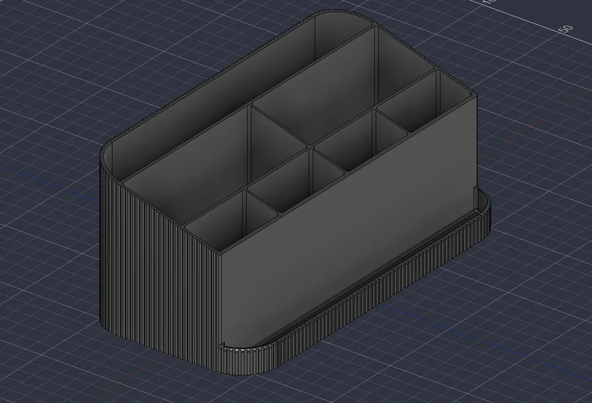 Ribbed Desk Organizer, photo 4 of 4 - Ribbed Desk Organizer Household