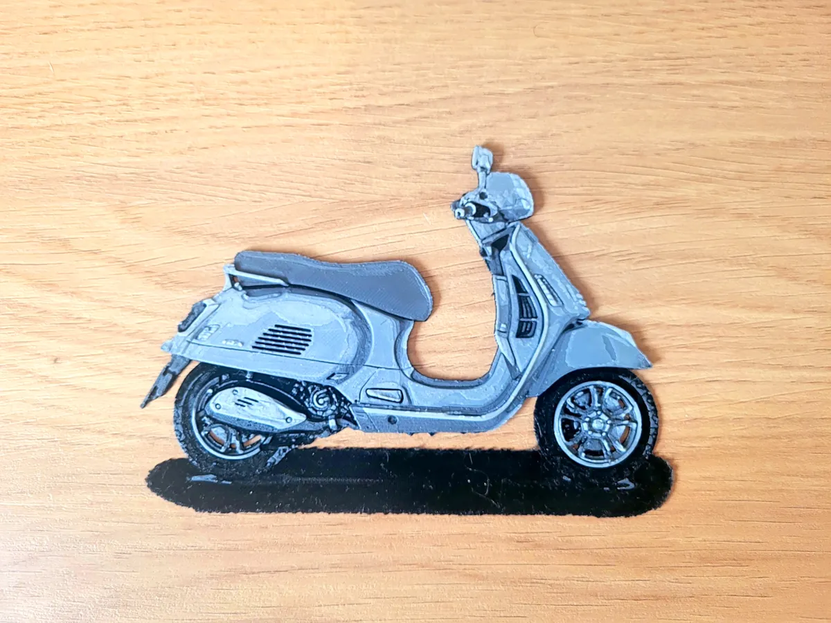 Vespa GTS 300 Layered Color Plaque - 2D Art, in stock in India