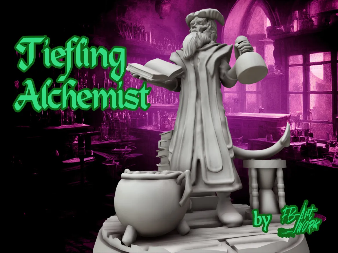 DnD miniature Tiefling alchemist - Tabletop Miniatures, in stock in India