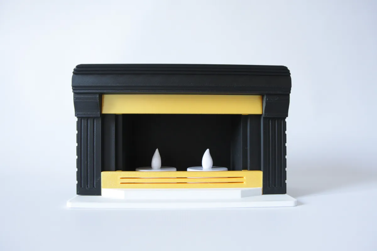 Miniature Fireplace Tealight Candle Holder, photo 2 of 4 - Miniature Fireplace Tealight Candle Holder Household