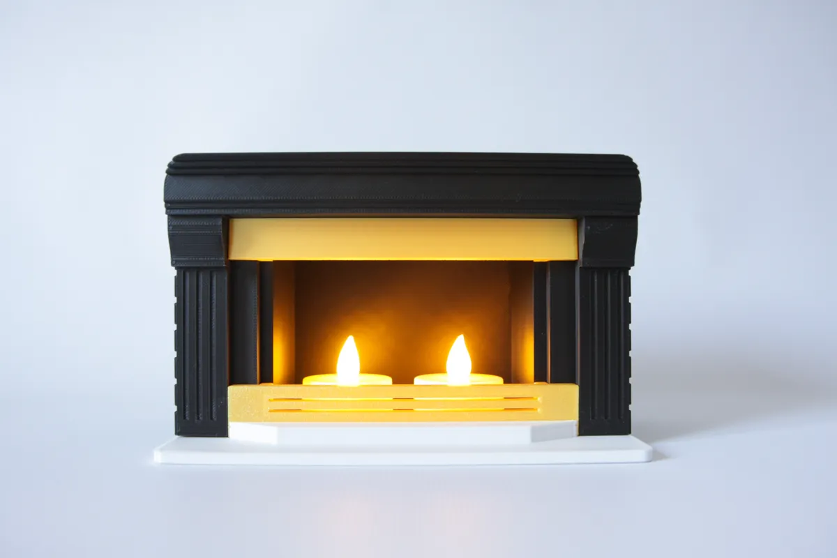 Miniature Fireplace Tealight Candle Holder, photo 3 of 4 - Miniature Fireplace Tealight Candle Holder Household