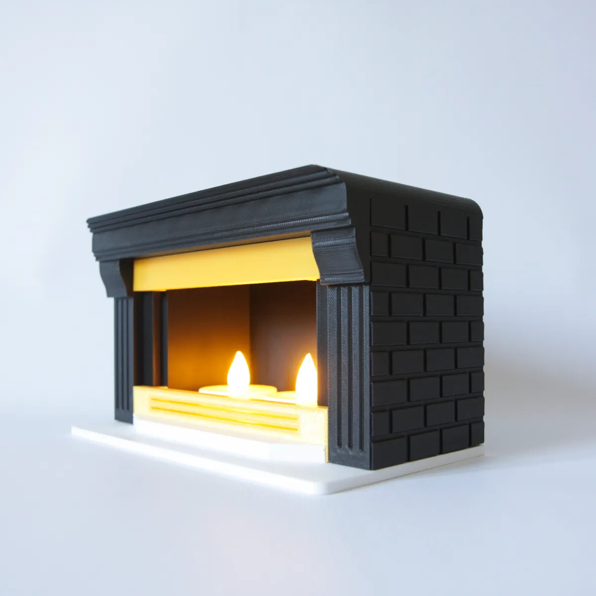 Miniature Fireplace Tealight Candle Holder, photo 4 of 4 - Miniature Fireplace Tealight Candle Holder Household