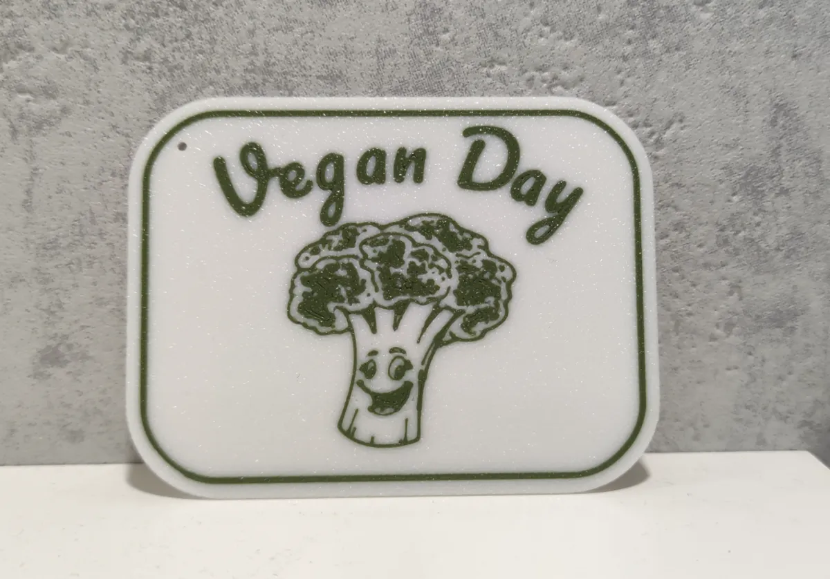 Key nugget , Vegetarian day tag - Key Tags & Blank Keychains, in stock