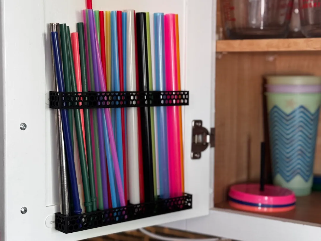 Cabinet Straw Holder