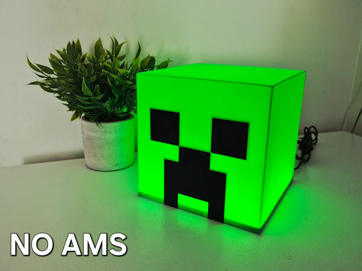 Minecraft Creeper inspired lamp