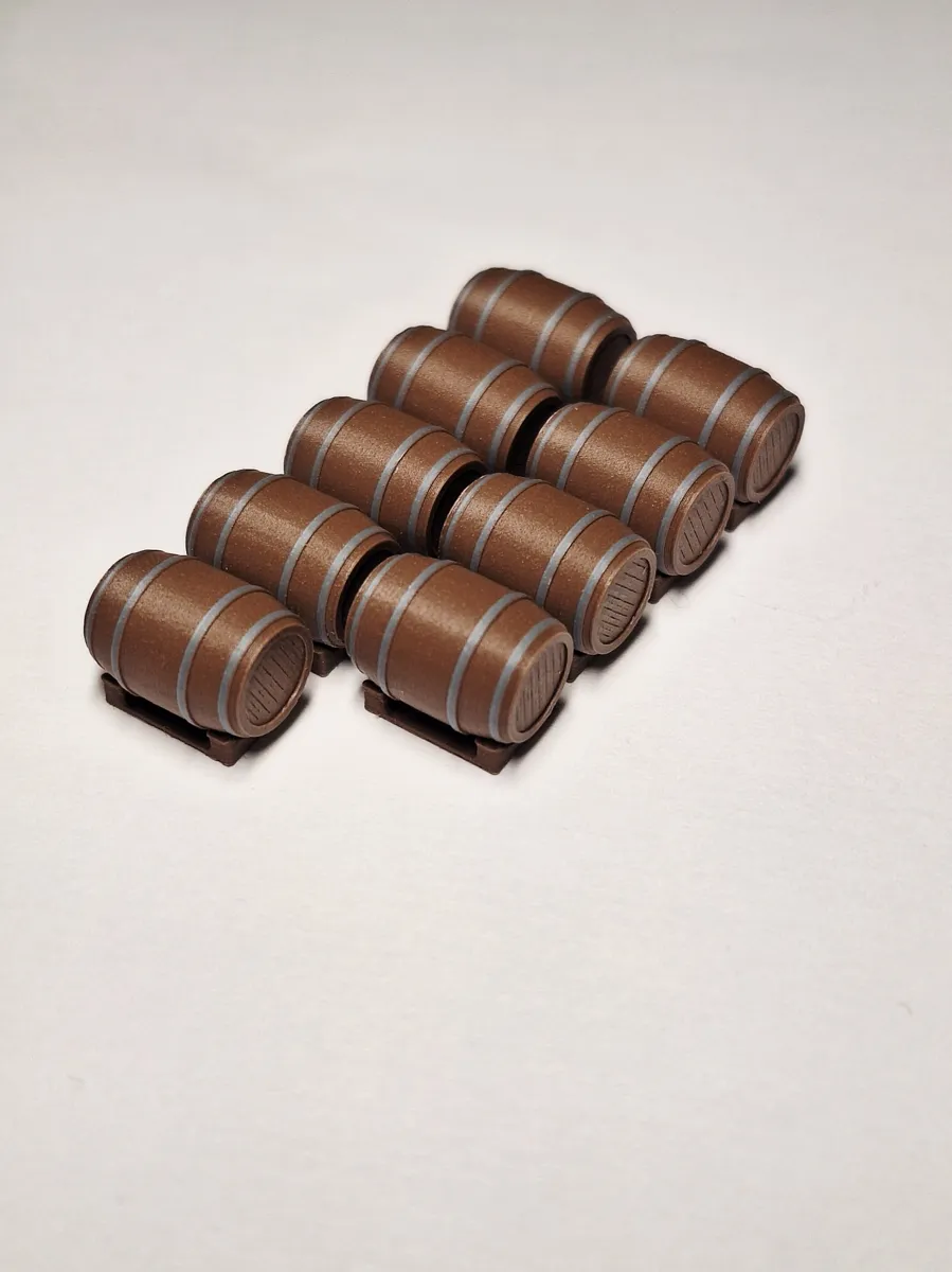 H0 1:87 wooden barrel / beer barrel multicolor, photo 4 of 4 - H0 1:87 wooden barrel / beer barrel multicolor Kitchen & Dining