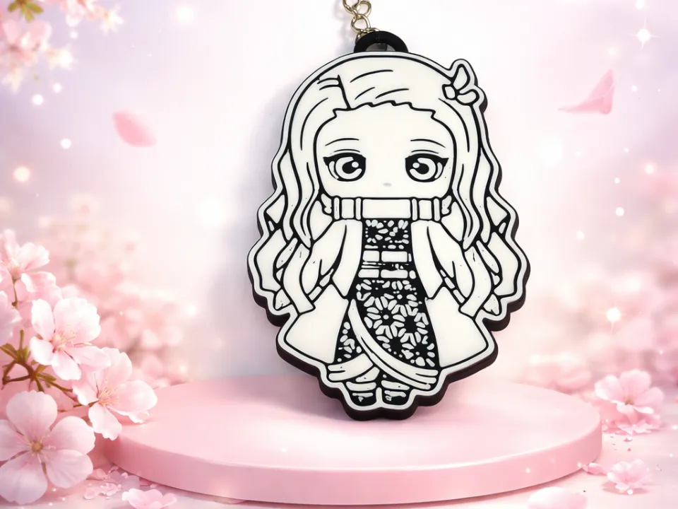 Nezuko Kamado from Demon Slayer, keychain