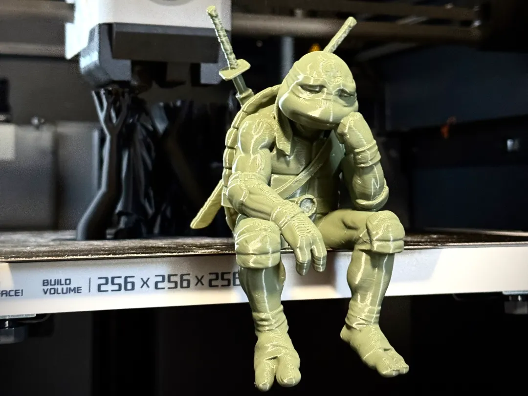 Sad Ninja Turtle - Leo - on a Ledge Figurine!
