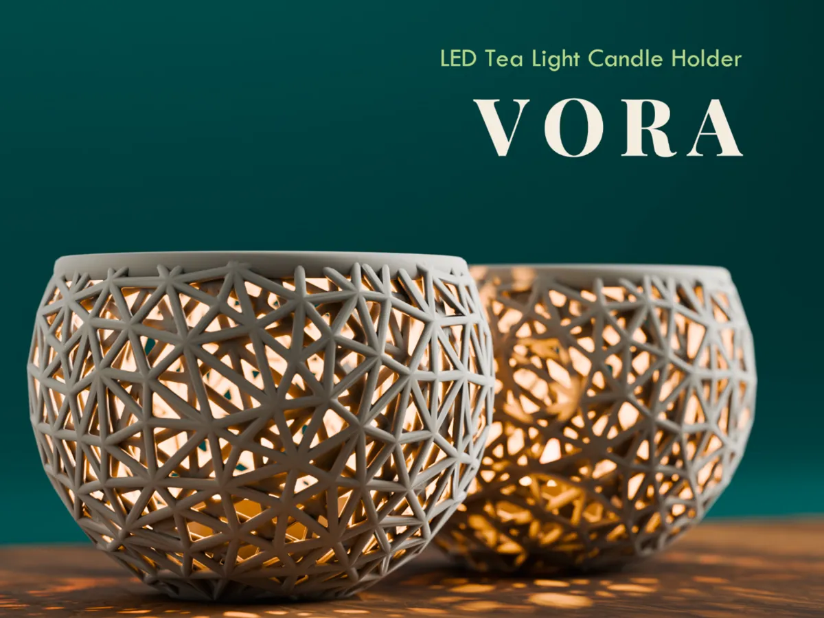 Led Tea Light Candle Holder Vora - Interior Decor