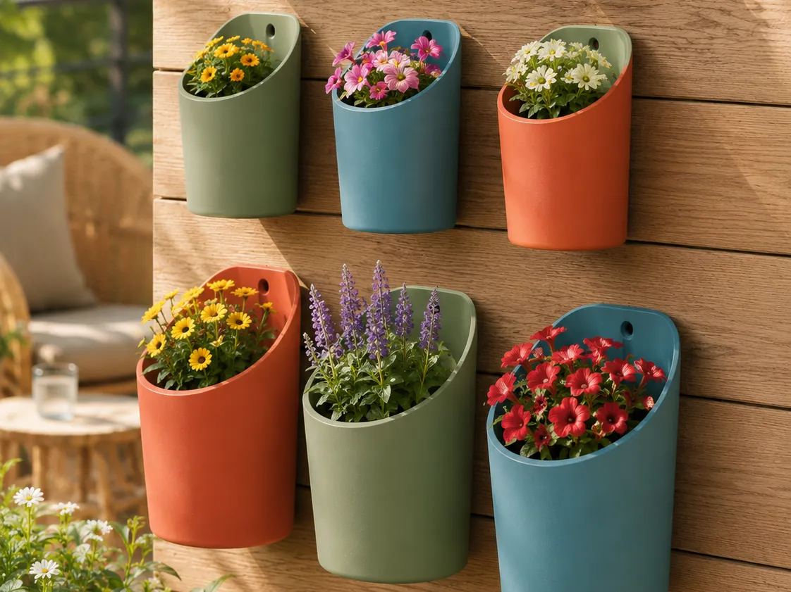 Wall Mounted Flower Planters, 3 Size Set