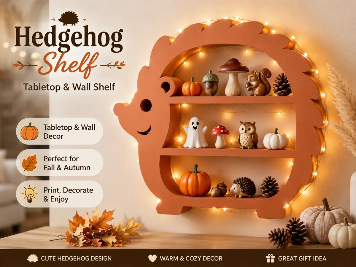 Hedgehog Shelf, Fall & Autumn Decor - Festivities, in stock in India