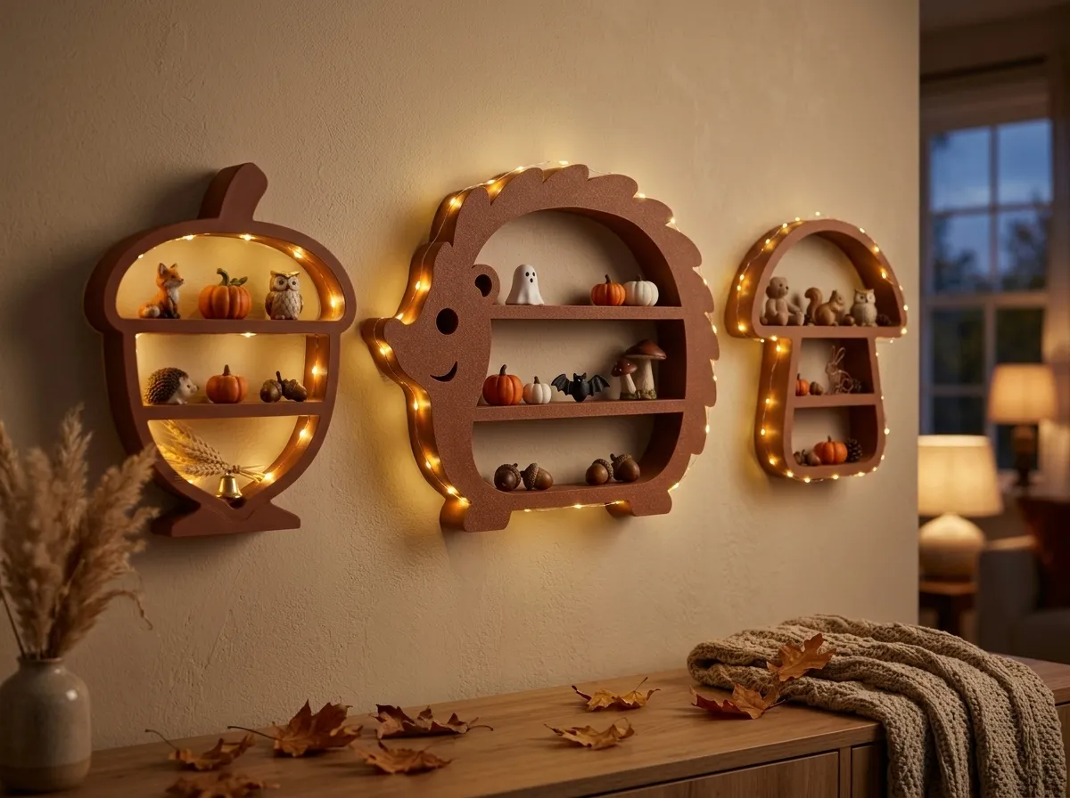 Hedgehog Shelf, Fall & Autumn Decor, photo 2 of 4 - Hedgehog Shelf, Fall & Autumn Decor Household