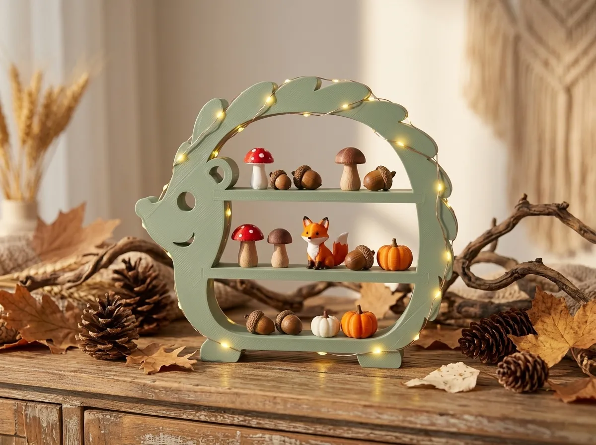 Hedgehog Shelf, Fall & Autumn Decor, photo 3 of 4 - Hedgehog Shelf, Fall & Autumn Decor Household