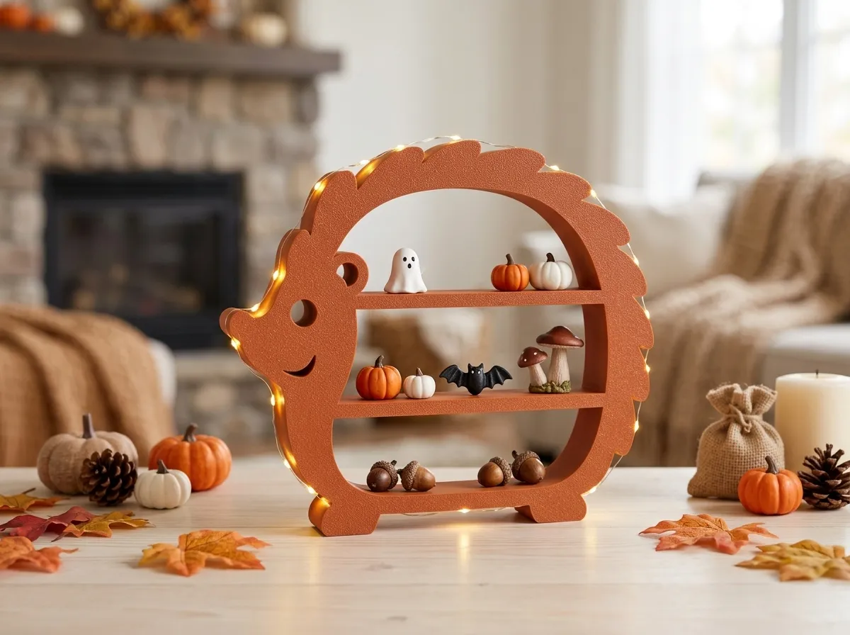 Hedgehog Shelf, Fall & Autumn Decor, photo 4 of 4 - Hedgehog Shelf, Fall & Autumn Decor Household