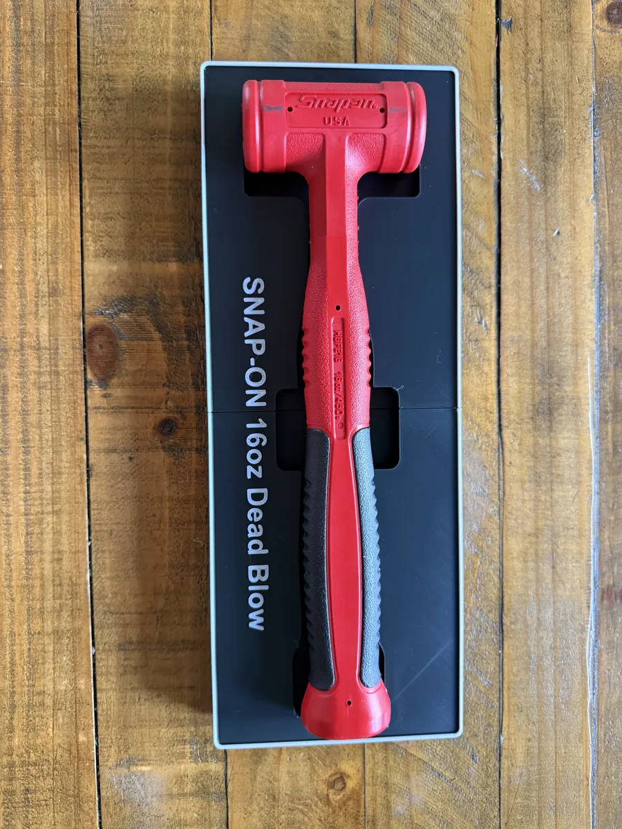 Gridfinity Snap-on 16oz Dead Blow Hammer Holder, photo 4 of 4 - Gridfinity Snap-on 16oz Dead Blow Hammer Holder Tools