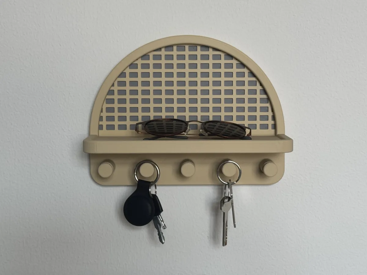 Arched Grid Entryway Organizer & Key Holder, photo 4 of 4 - Arched Grid Entryway Organizer & Key Holder Storage & Organisation