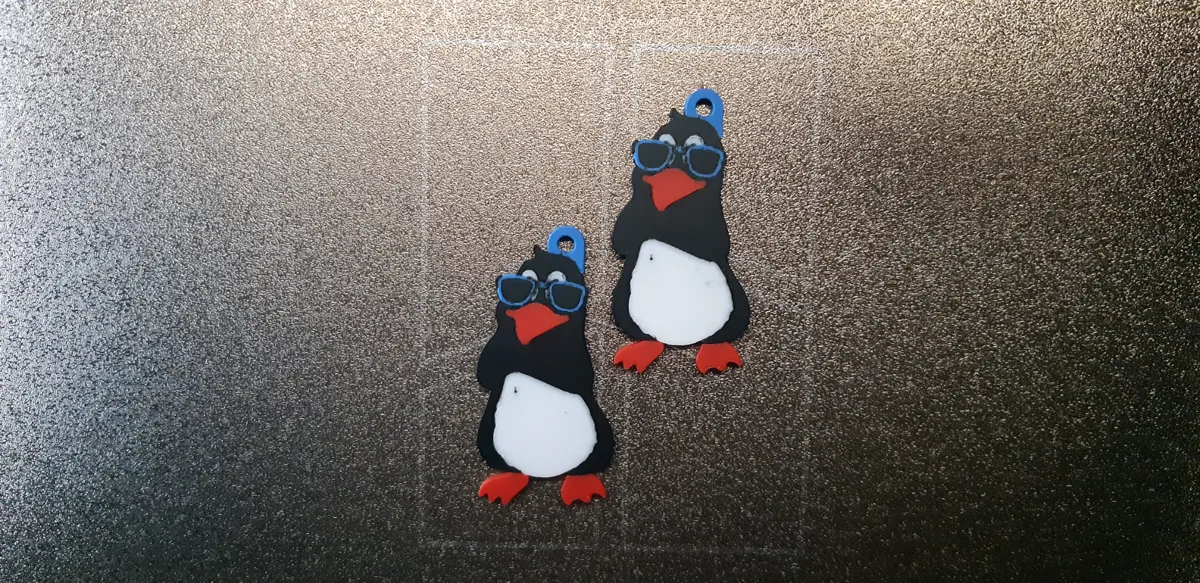 Cool Penguin Keychain, photo 2 of 4 - Cool Penguin Keychain Keychains