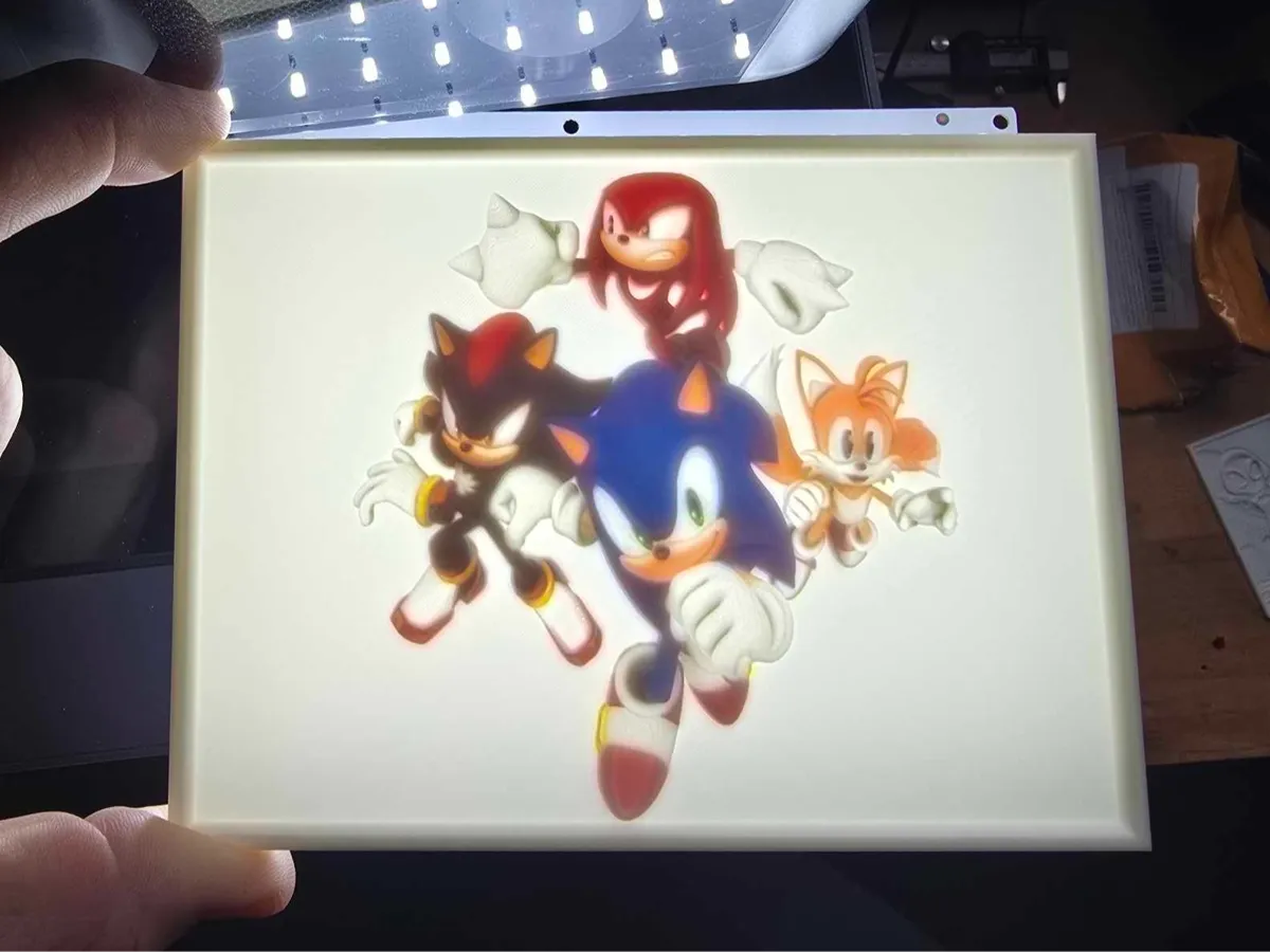 Sonic and friends Lithophane Night light - Lithophane Lamps, in stock