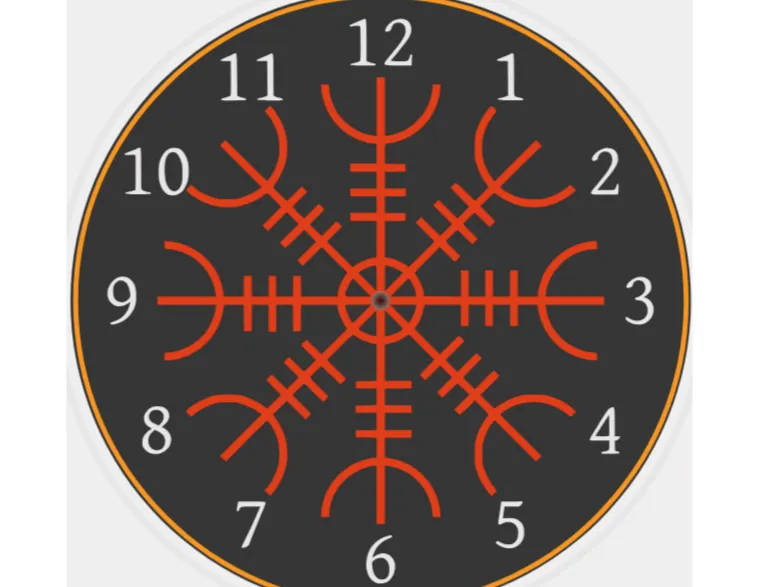 Nordische Uhr K-011 Helm of awe - Clock Kits, Faces & Parts, in stock