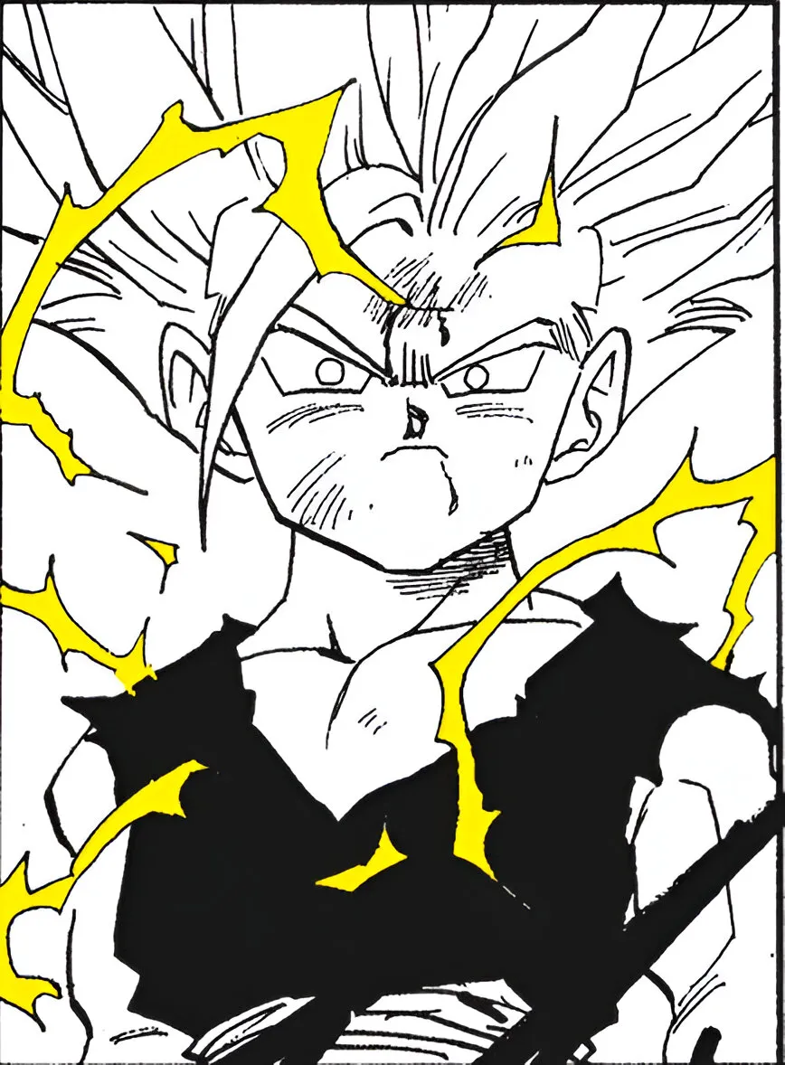 cuadro / mural Gohan SS2 3 colores, photo 2 of 4 - cuadro / mural Gohan SS2 3 colores Generative Art