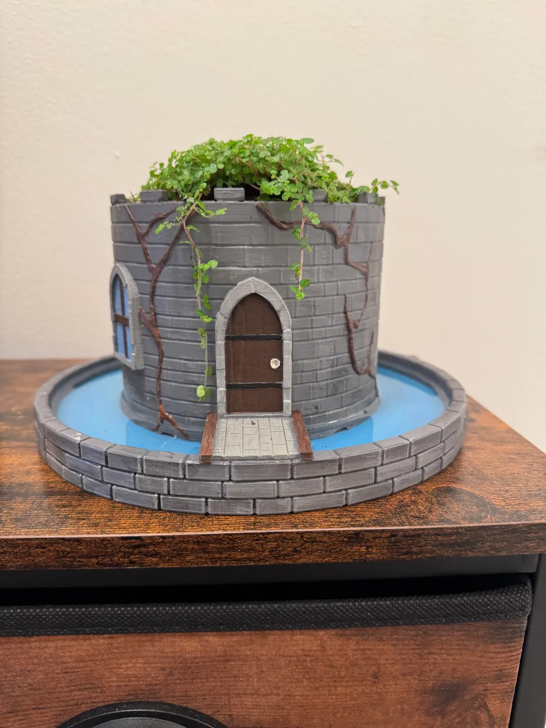 Castle Planter with Self Watering Moat, photo 3 of 4 - Castle Planter with Self Watering Moat Garden & Outdoor
