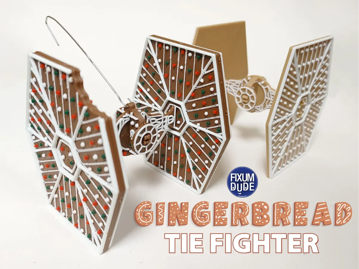 Star Wars Gingerbread TIE Fighter Kit Card