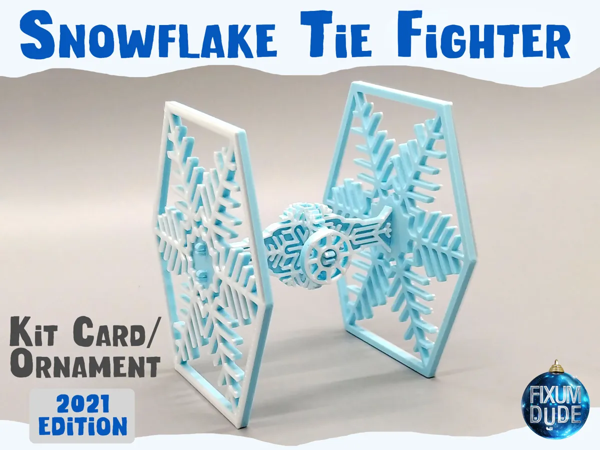 Snowflake TIE Fighter Kit Card Ornament Ver_2021