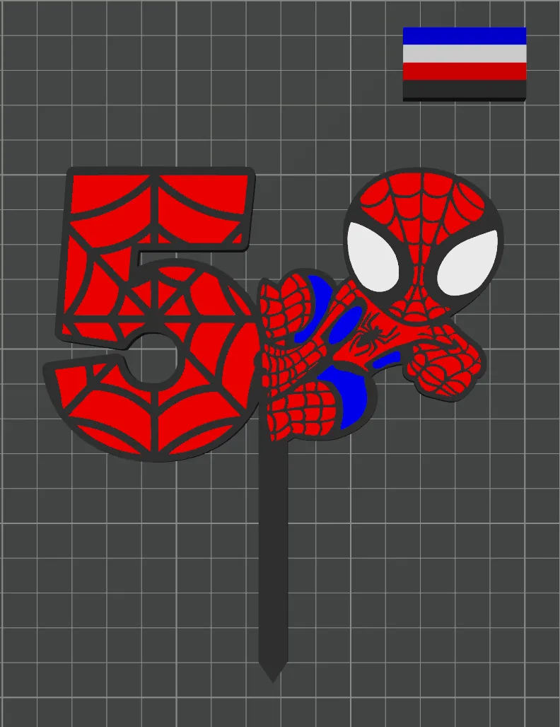 Spiderman 5 birthday cake topper, photo 3 of 3 - Spiderman 5 birthday cake topper Household