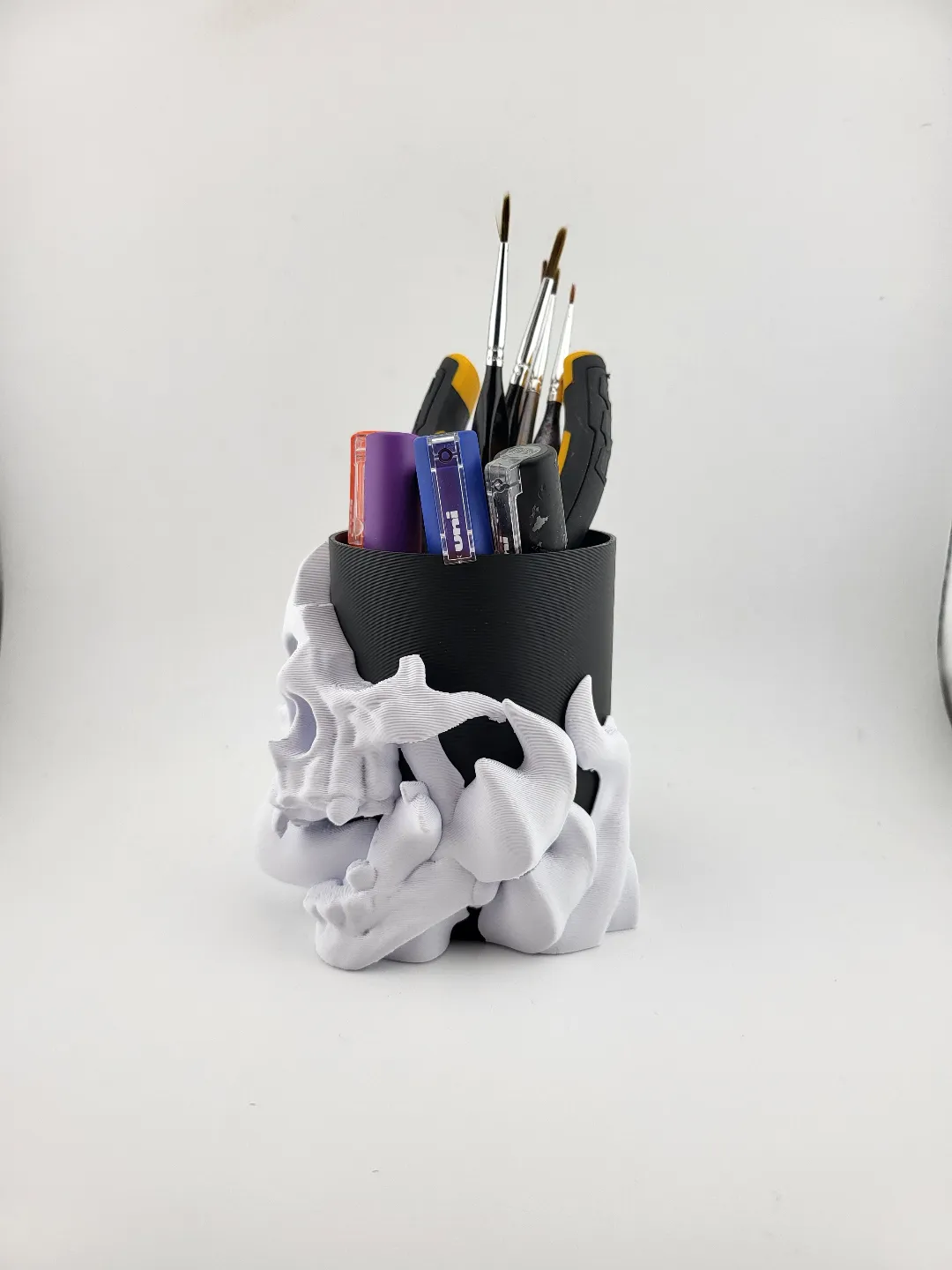 pen tool holder skull, photo 3 of 4 - pen tool holder skull Tools