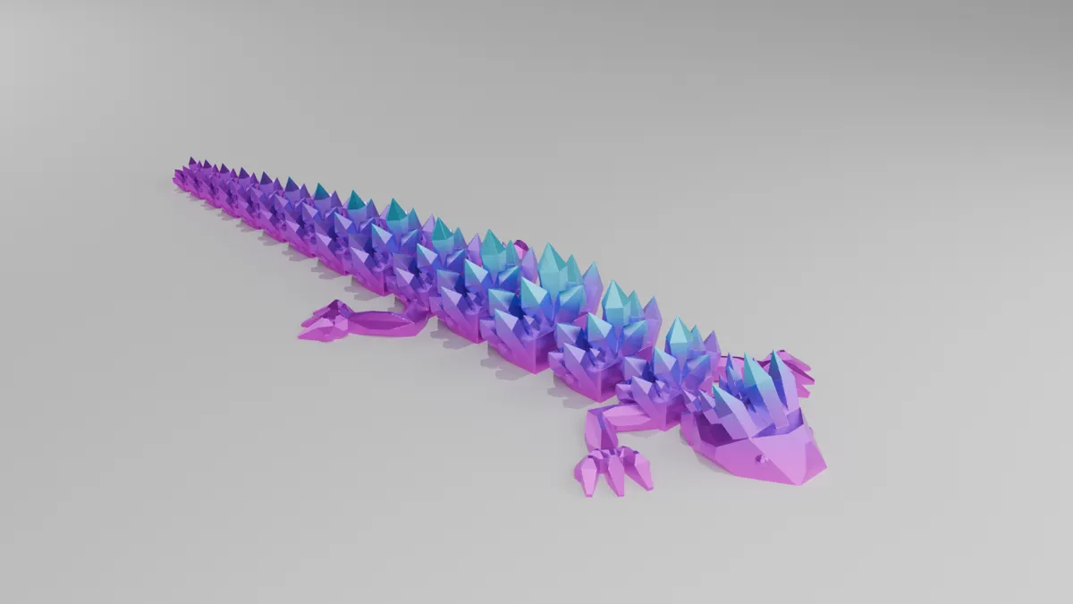 Articulated Crystal Diamond Lizard