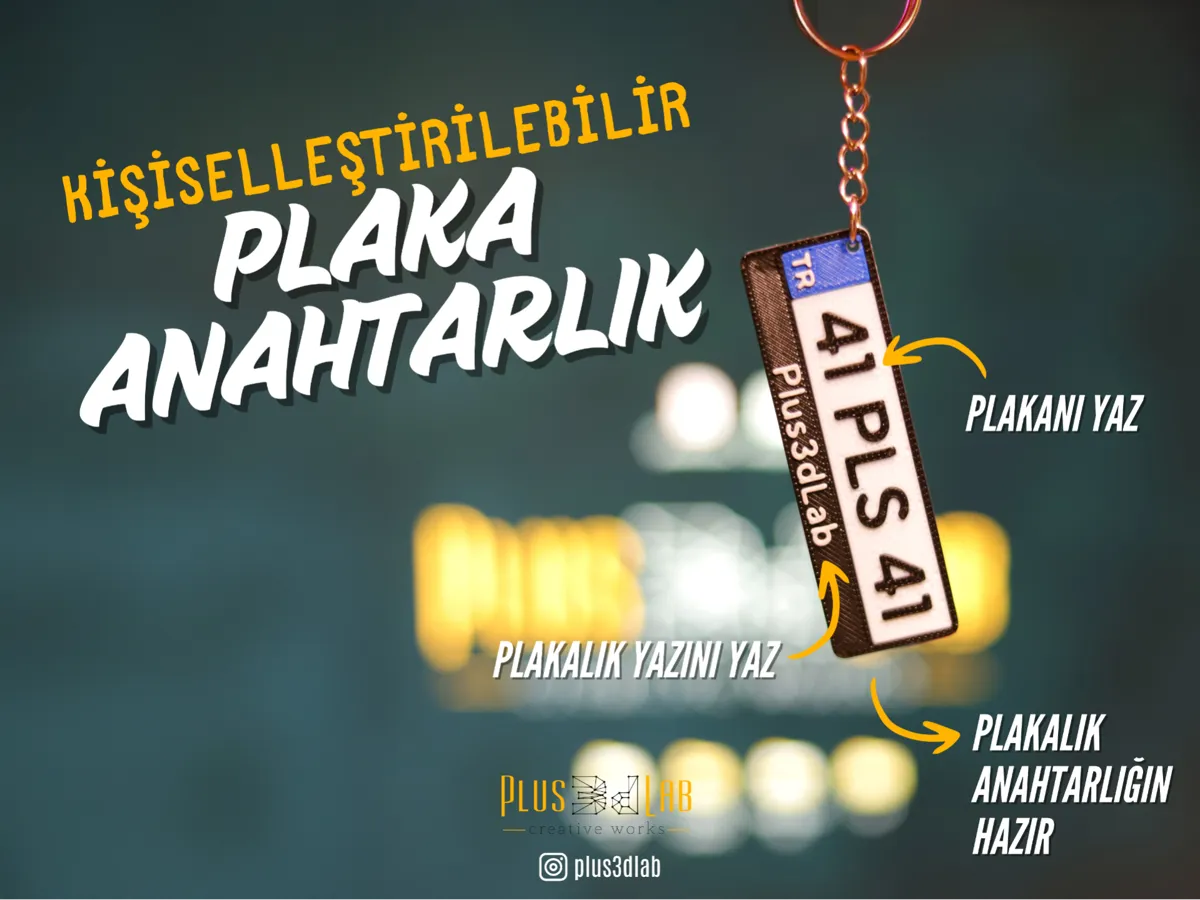 Kişiselleştirilebilir Plaka Anahtarlık