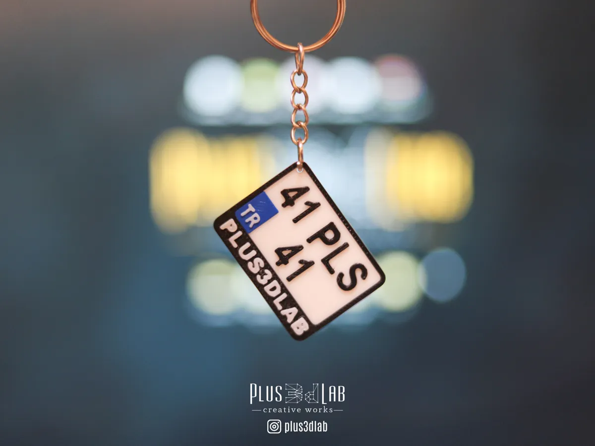 Kişiselleştirilebilir Plaka Anahtarlık, photo 3 of 3 - Kişiselleştirilebilir Plaka Anahtarlık Keychains