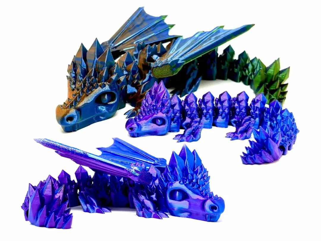 Crystalline Dragon winged and wingless - A1 mini!