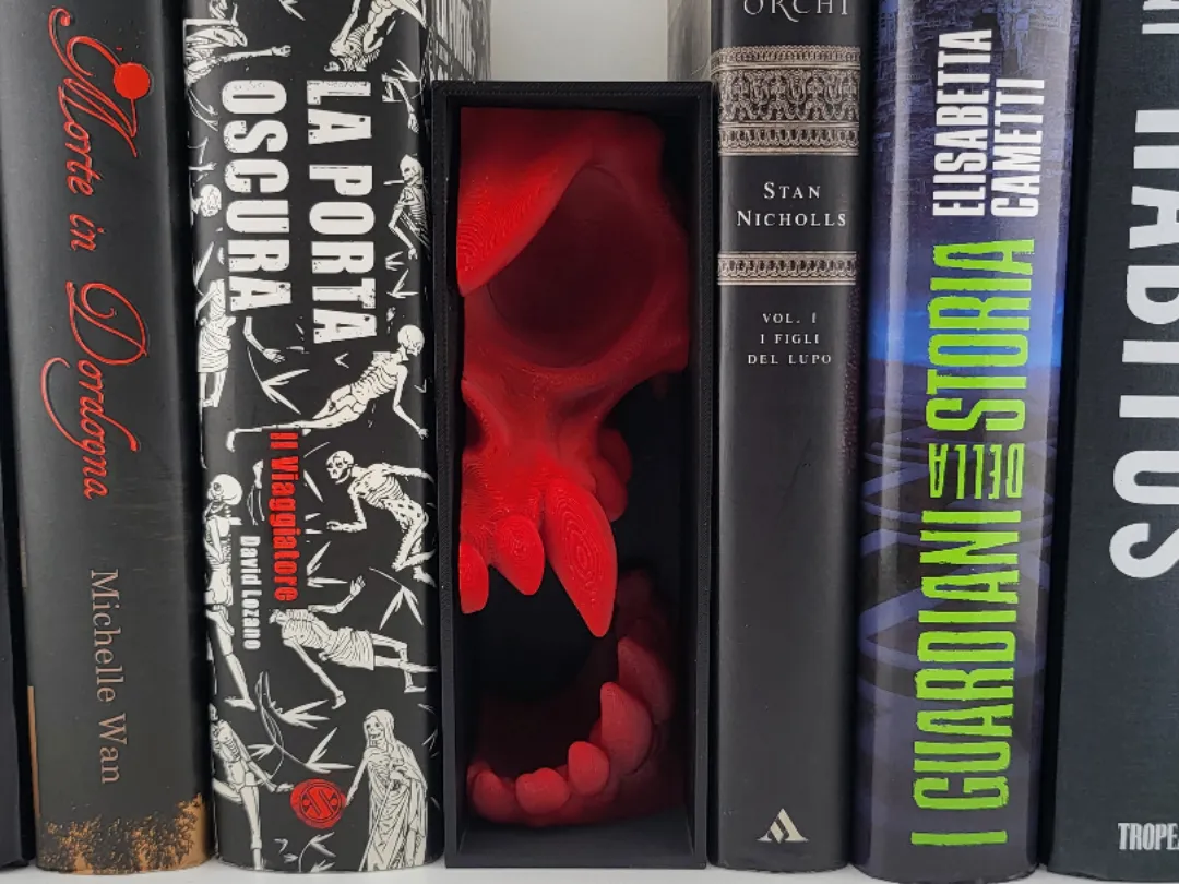 Scream Skull Book Nook Horror art Shelf Insert