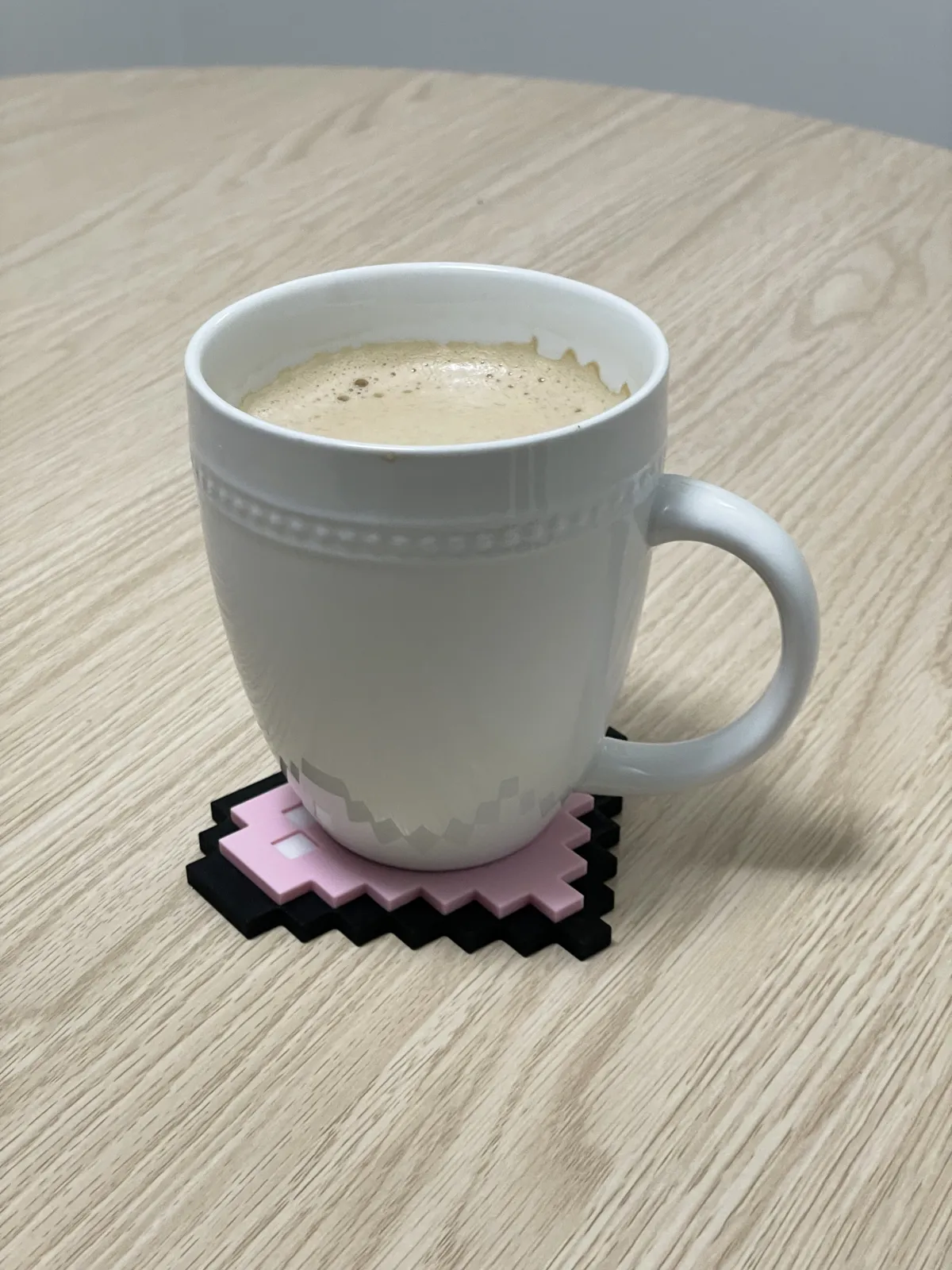 Pixel Heart Coaster, photo 3 of 3 - Pixel Heart Coaster Home Decor Items