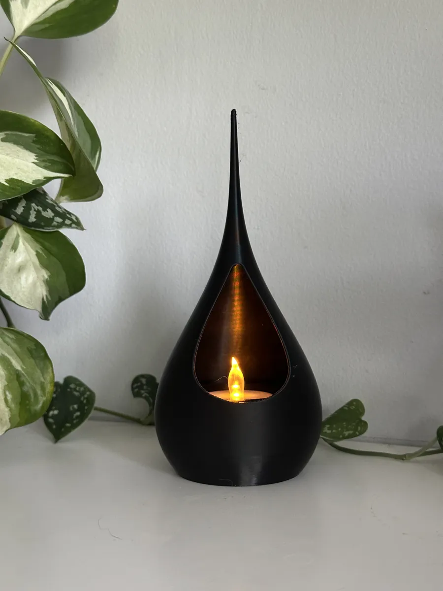 Teardrop Tealight LED candle holder, photo 4 of 4 - Teardrop Tealight LED candle holder Home Decor Items
