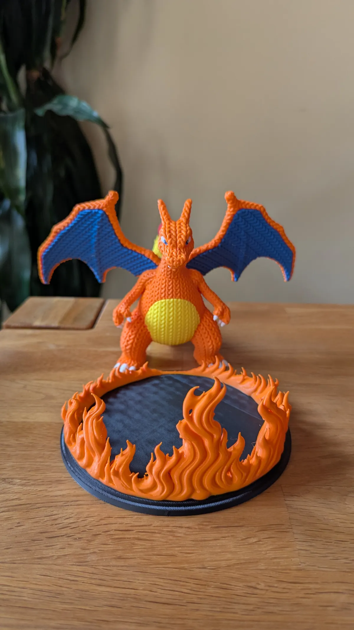 Pokemon Fire Diorama for Knitted Charizard Figure, photo 3 of 4 - Pokemon Fire Diorama for Knitted Charizard Figure Figurines & Collectibles