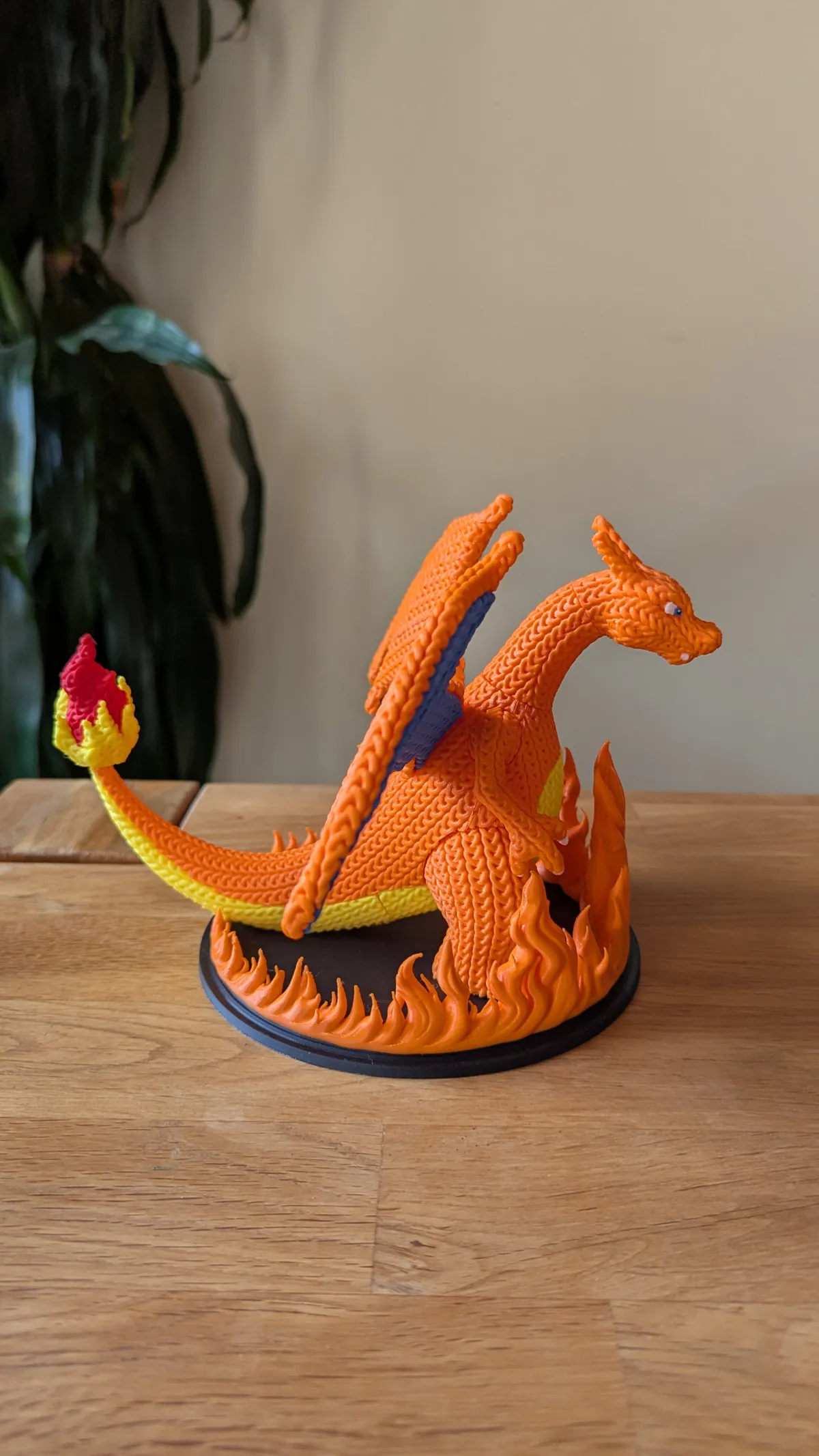 Pokemon Fire Diorama for Knitted Charizard Figure, photo 4 of 4 - Pokemon Fire Diorama for Knitted Charizard Figure Figurines & Collectibles