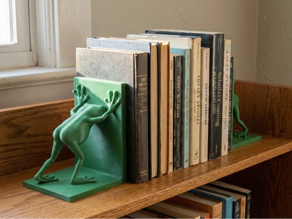 Whimsical Frog Bookends (w/ a cute butt & belly)