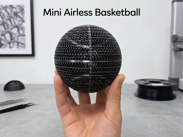 Mini Airless Basketball (With Stand)