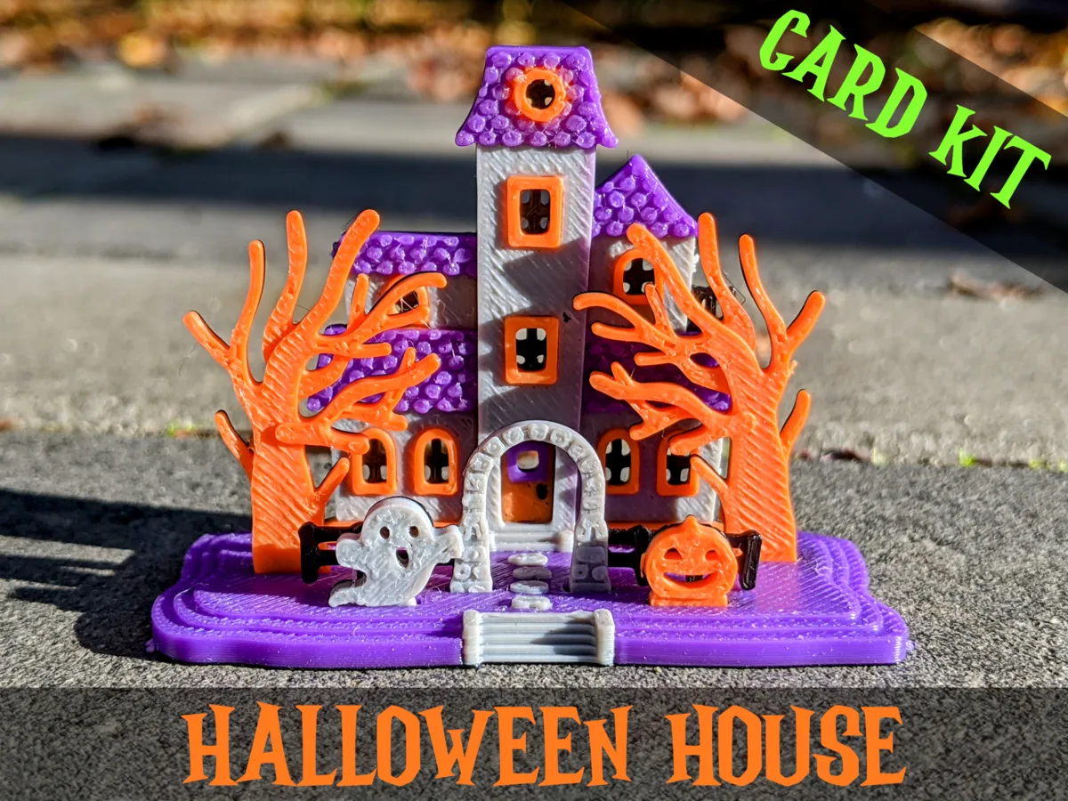 Halloween House Kit Card Diorama
