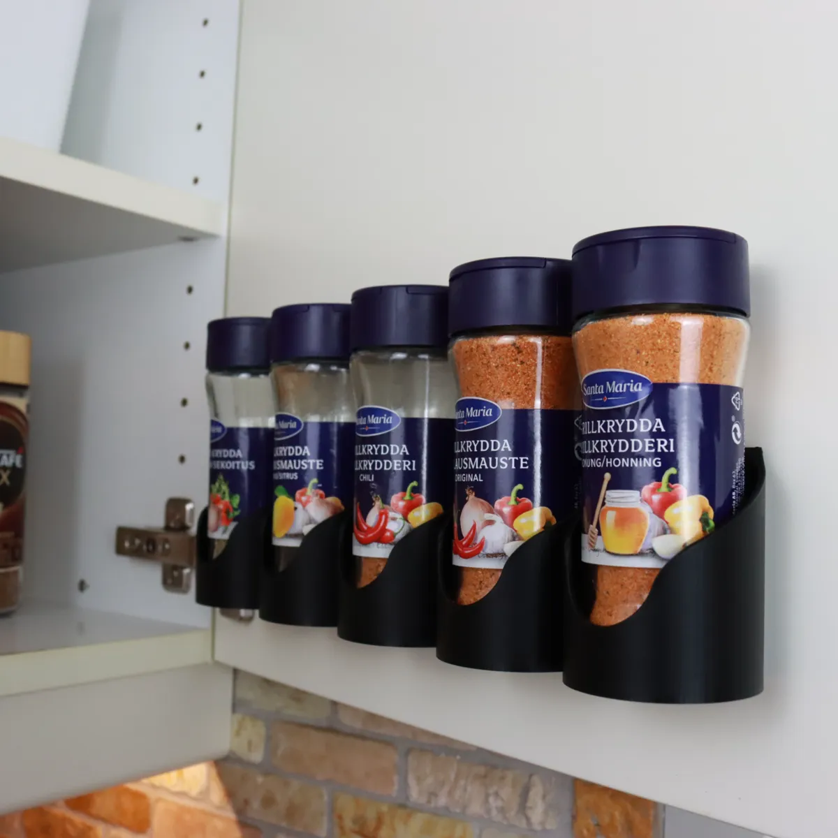 Spice Rack for Large Jars | Wall Mounted, photo 4 of 4 - Spice Rack for Large Jars | Wall Mounted Kitchen & Dining