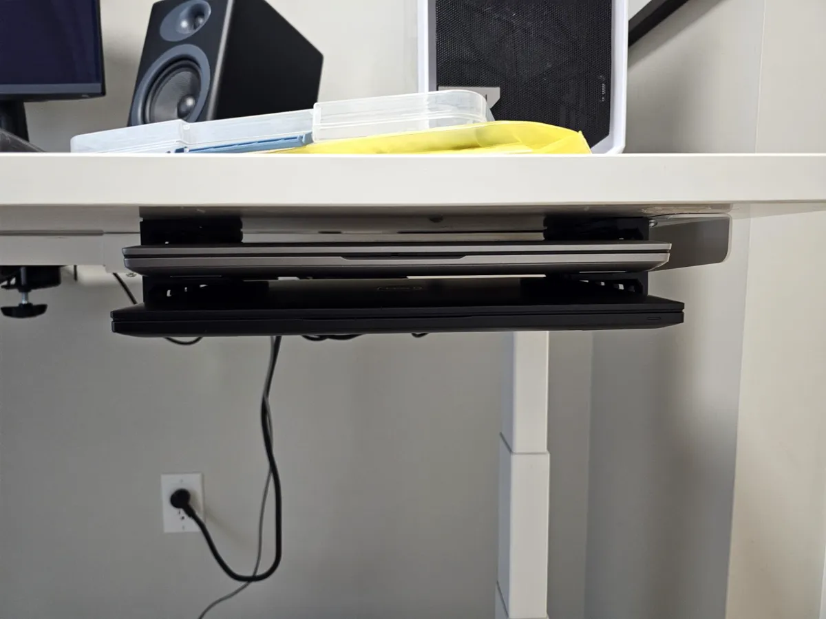 Dual laptop under-desk mount, photo 3 of 3 - Dual laptop under-desk mount Household