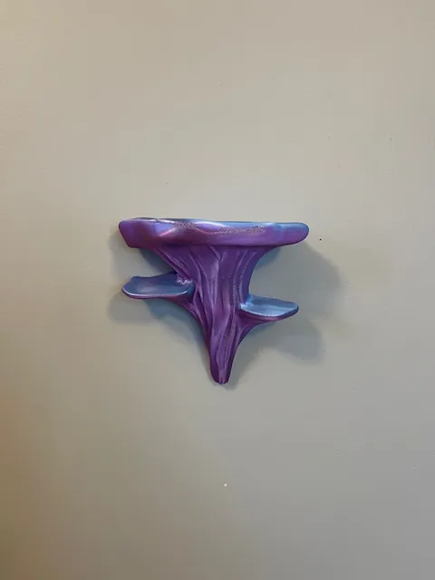 Trumpet Mushroom Floating Wall Shelf, photo 2 of 2 - Trumpet Mushroom Floating Wall Shelf Household