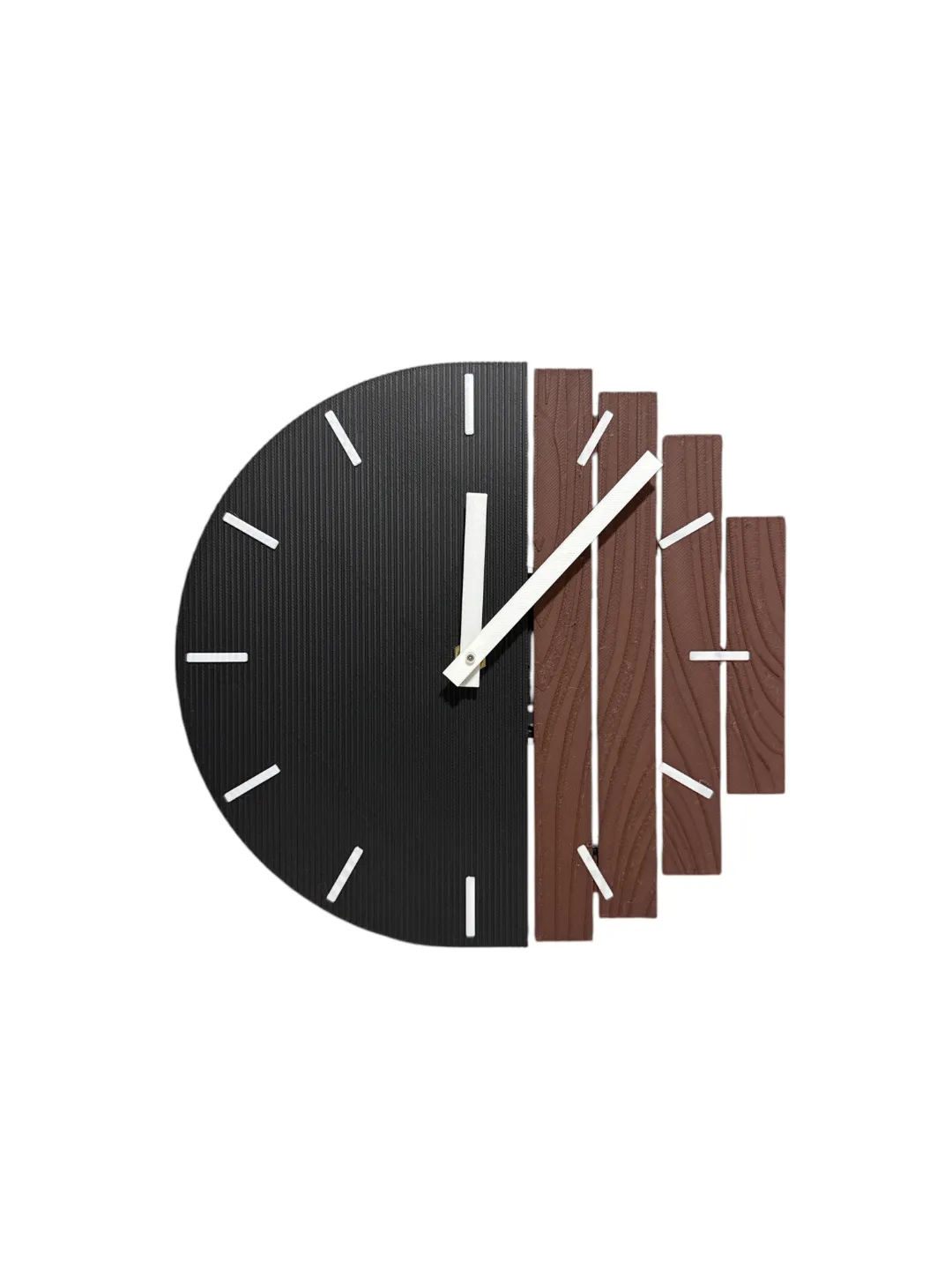 Modern Clock - Wood and Slate, photo 2 of 4 - Modern Clock - Wood and Slate Home Decor Items
