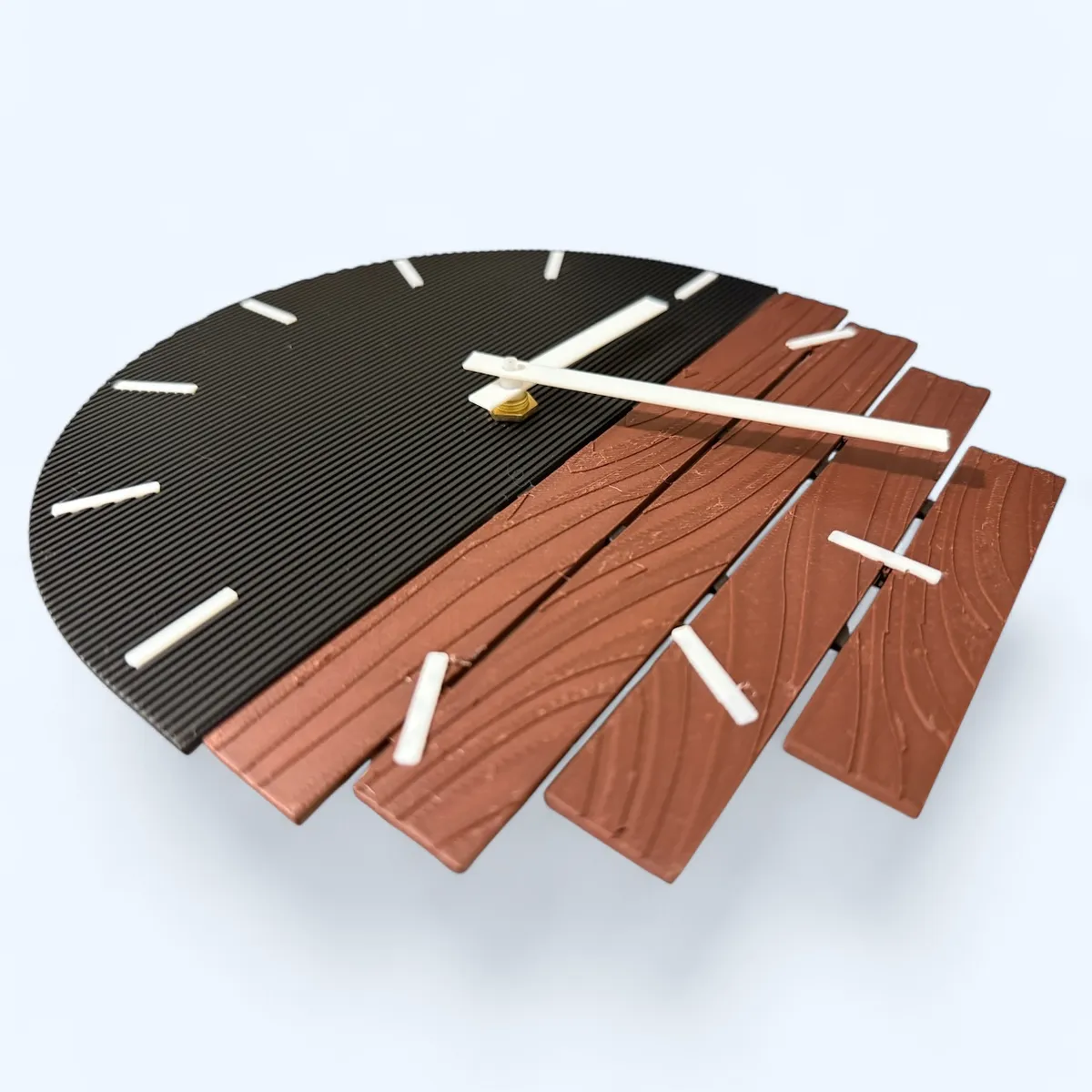 Modern Clock - Wood and Slate, photo 3 of 4 - Modern Clock - Wood and Slate Home Decor Items