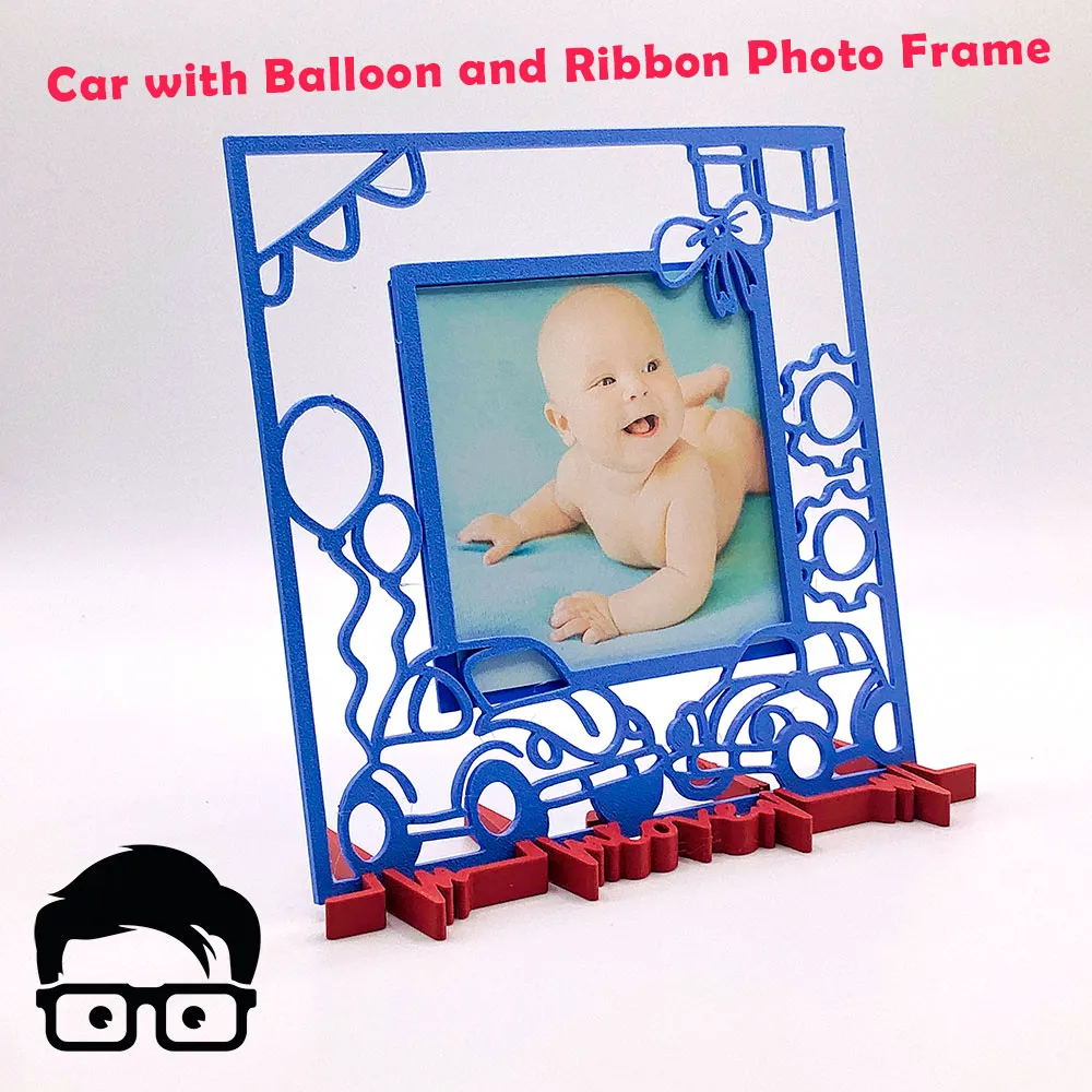 Car with Balloon and Ribbon Photo Frame love gift, photo 2 of 4 - Car with Balloon and Ribbon Photo Frame love gift Household